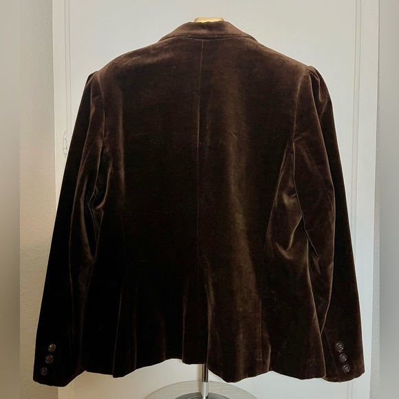 Chocolate Brown Velvet Blazer - Picture 2 of 8